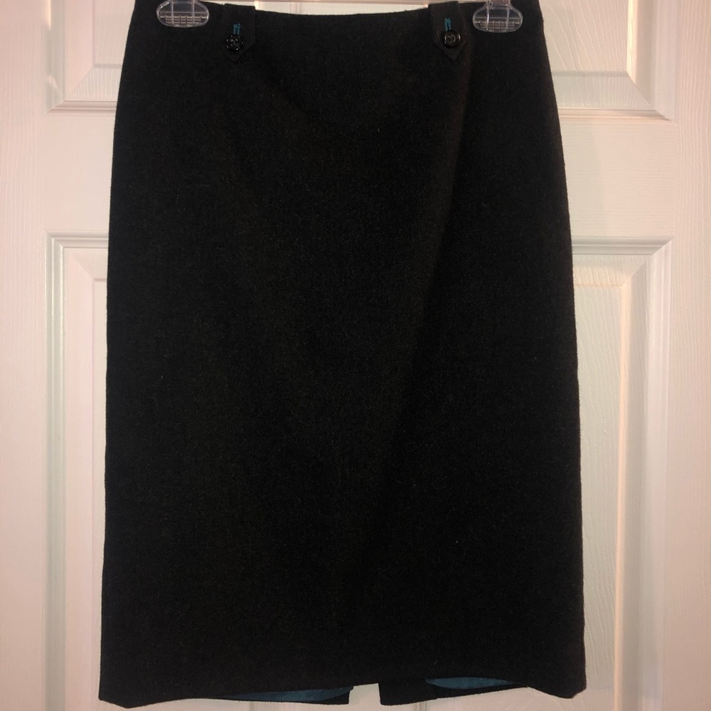 J. Crew Grey Wool Pencil Skirt
